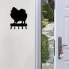 Pomeranian Dog Keychain Holder: Metal Pendant Wall Art Home Decor with Wall-mounted Hooks for Key Storage and Display