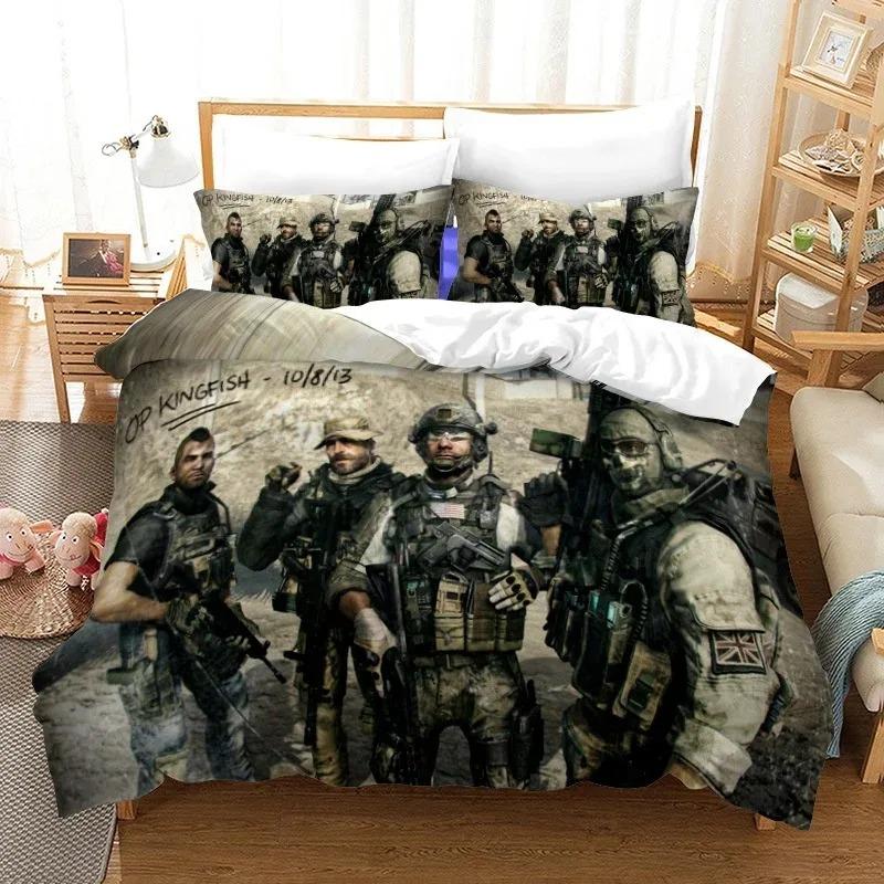 Call Of Duty Warzone Bedding Set Single Twin Full Queen King Size Game Bed Set Aldult Boys Bedroom Duvetcover Sets 3D Print 020