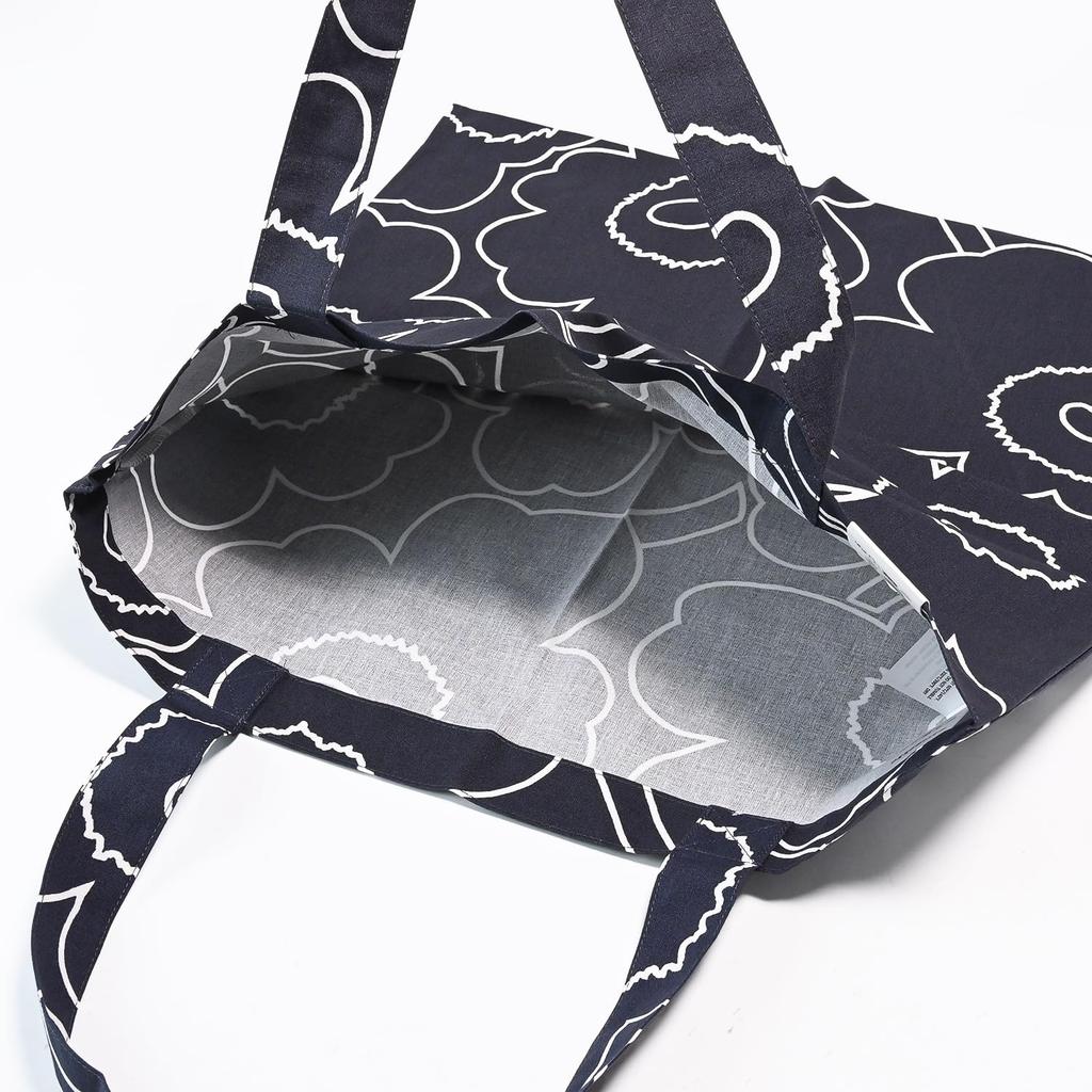 Ткань Marimekko Pieni Piirto Unikko 44x43см и 073399 Этот предмет - монотонная сумка-тоут с нордическим цветочным принтом, (Черно-белый), 911. подержанный,