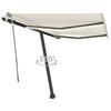 VidaXL Manual Retractable Awning with LED 350x250 Cm Cream 3069722