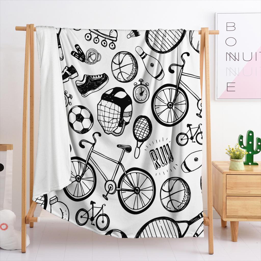 Blanket Flannel Blanket Sports Ball 3D Digital Printing Blanket Blanket