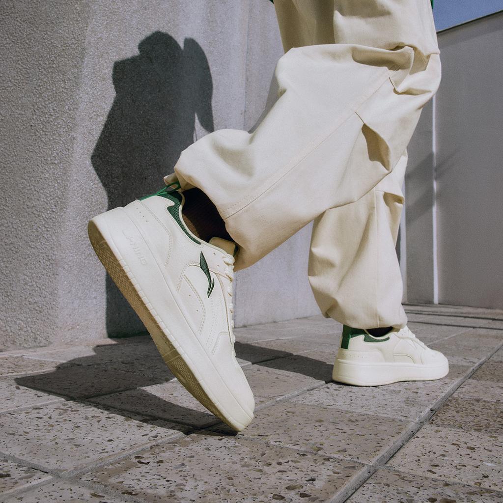 Li Ning Sui Sui Casual Versatile Thick Sole Sneakers Wear Resistant Breathable Non Slip Height Increasing Low Top Skate Shoes Men Sneakers AGCT147-3