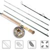 Fishing Rod and Reel Portable Combo Carbon Fiber Fly Fishing Pole with CNC-machined Reel Set