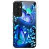 For Samsung Galaxy S24 FE Case Pattern Printing Tempered Glass TPU Drop-Proof Phone Cover