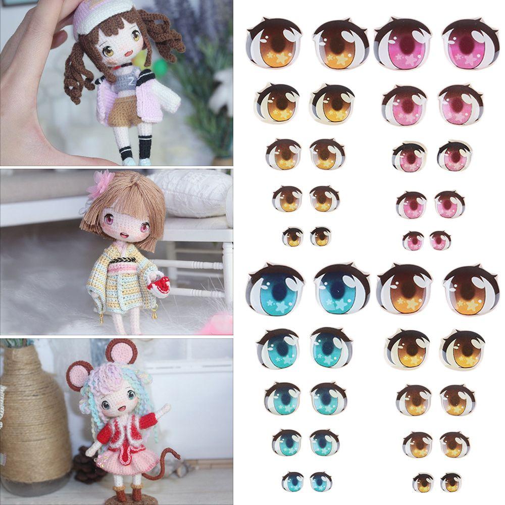 Stars Yellow/Pink/Blue Face Organ Paster Cartoon Eyes Stickers Anime Figurine Doll Eye Chips Paper