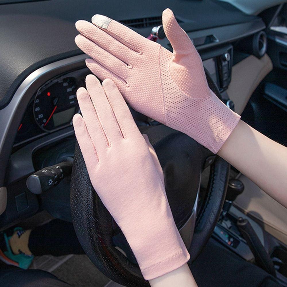 Cotton Anti-UV Outdoor Women Gloves Sunscreen Gloves Mittens Riding Driving Gloves