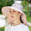 Fashion Flower Bucket Hat Face  Neck Protection Fisherman Hat New Beach Cap  Spring Summer