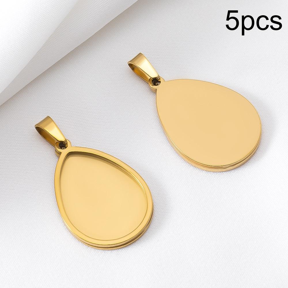 5Pcs 2Pcs Stainless Steel Heart Blank Pendant Trays Bezel Charms Bulk for Homemade Necklaces Jewelry Making DIY Crafts Resin Art