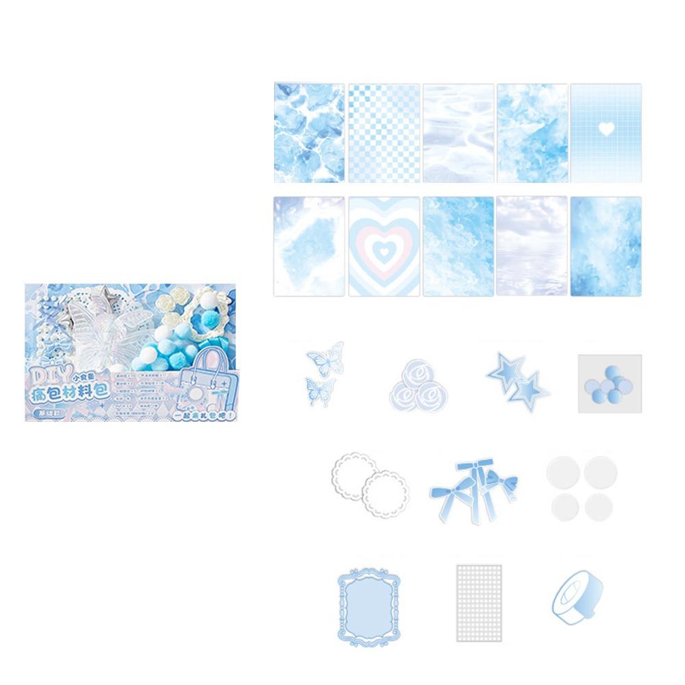 Chinese Style Cartoon Scene Background Paper Multicolor Itabag Decirative Accessories DIY Itabag