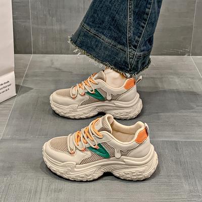 Модные кроссовки CRLAYDK на массивной подошве для женщин, платформа, теннисные, модные, сетчатые, папины кроссовки, дышащие, повседневные, танкетка, шнуровка, тренировочные кроссовки для ходьбы