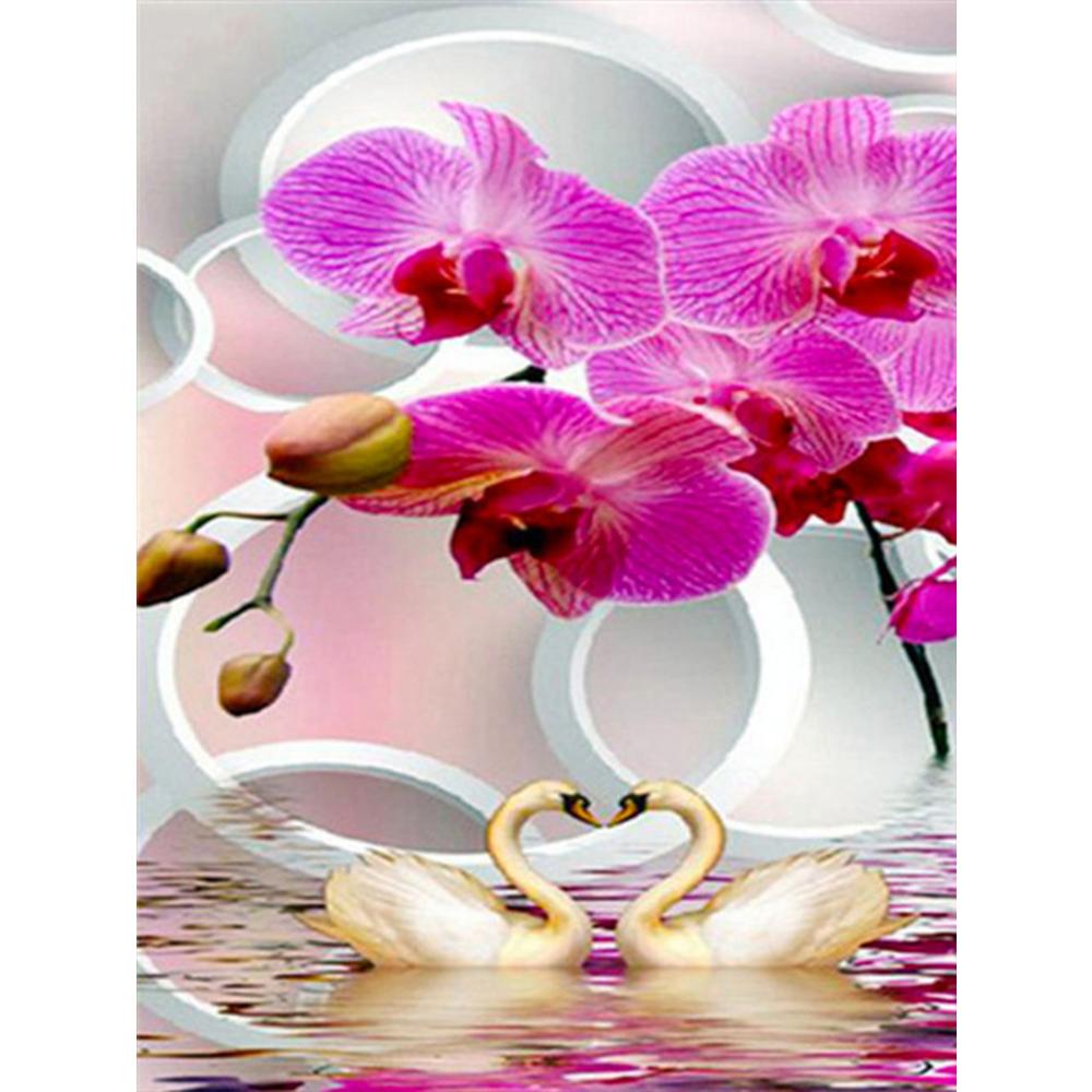 Полная площадь Алмазная картина Лебедь Алмазная вышивка Сердце Мозаика Вышивка крестом Животное ручной работы Подарок Decortion