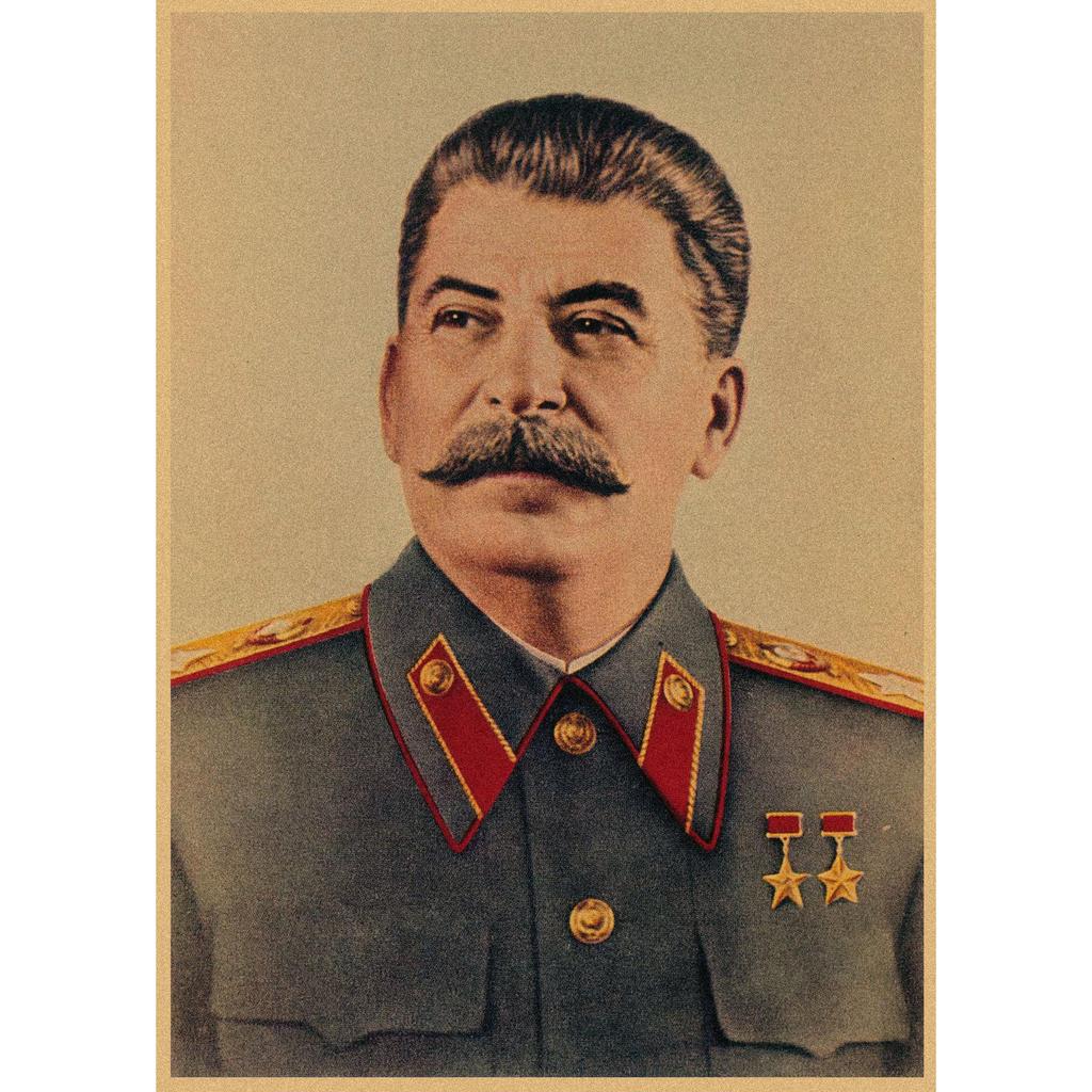 Red Revolution Retro Poster: Stalin, Lenin, Marx Soviet Era Wall Art 297