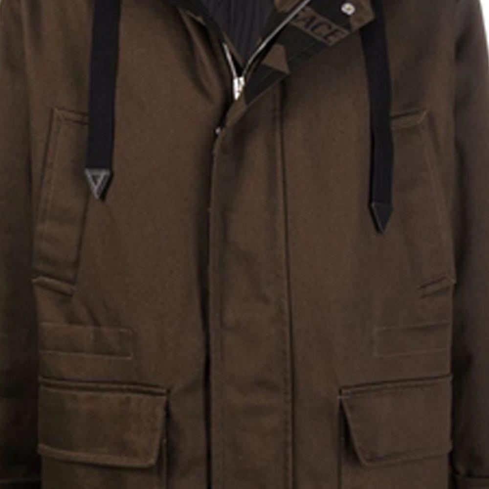 VERSACE Coats Men's Brown Hooded Moderate 10025071-A01845-1K250