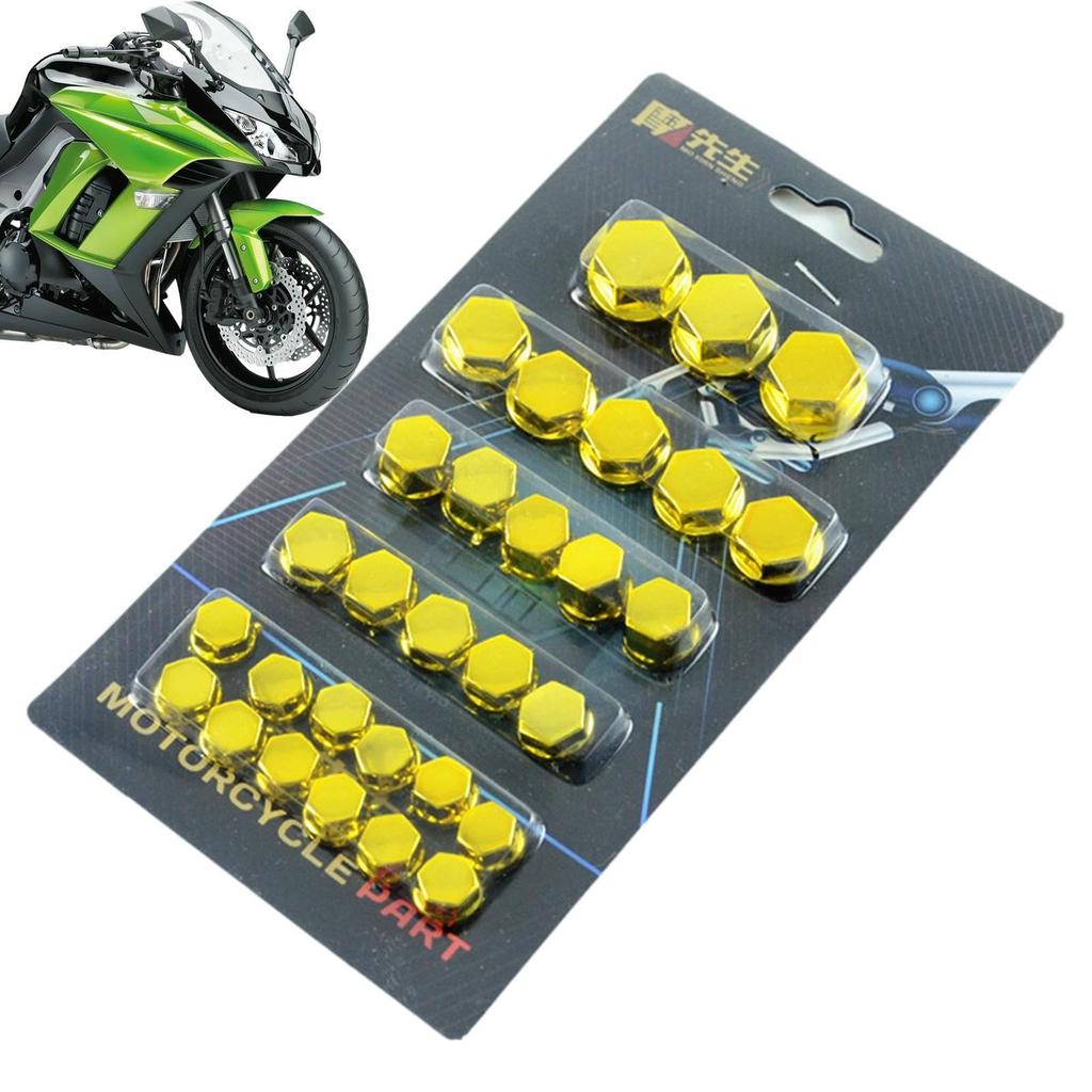 Motorcycle Screw Caps Set of 30 5 Colors Motorcycle Head Screw Cover Bicycle Engine