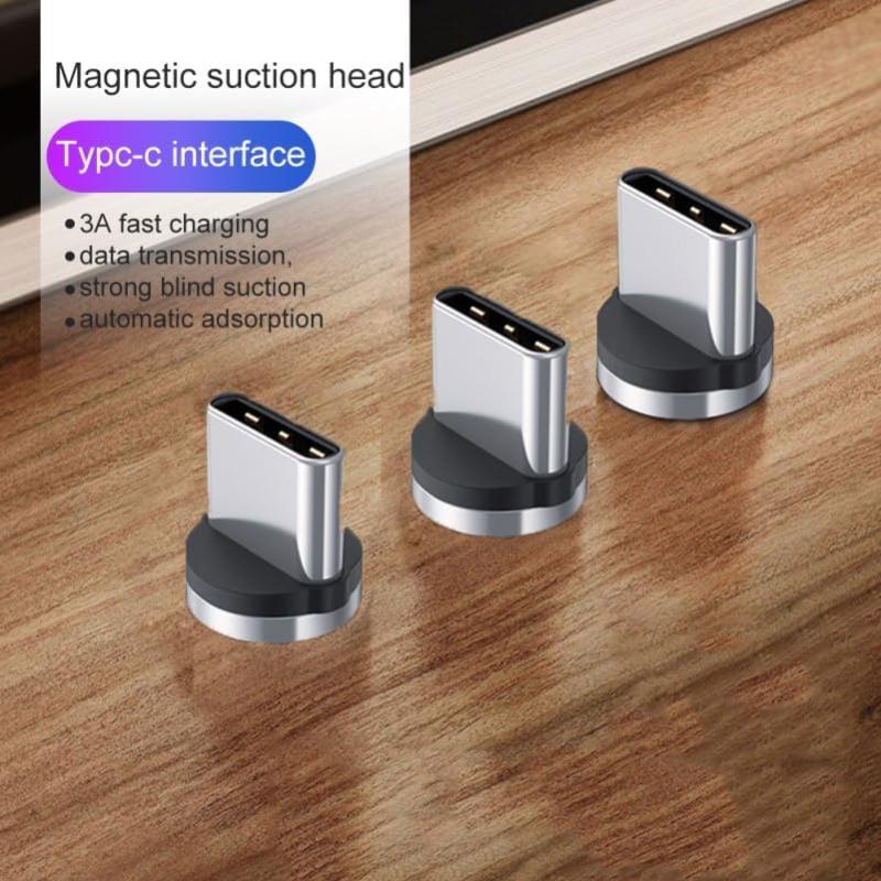 USB C Magnetic Adapter, 15Pcs Aluminum Magnetic Charging Tips, 360° Rotating Chargers Adapter Works with 1-Pin Cables, Connecteur Phone Tip Phone