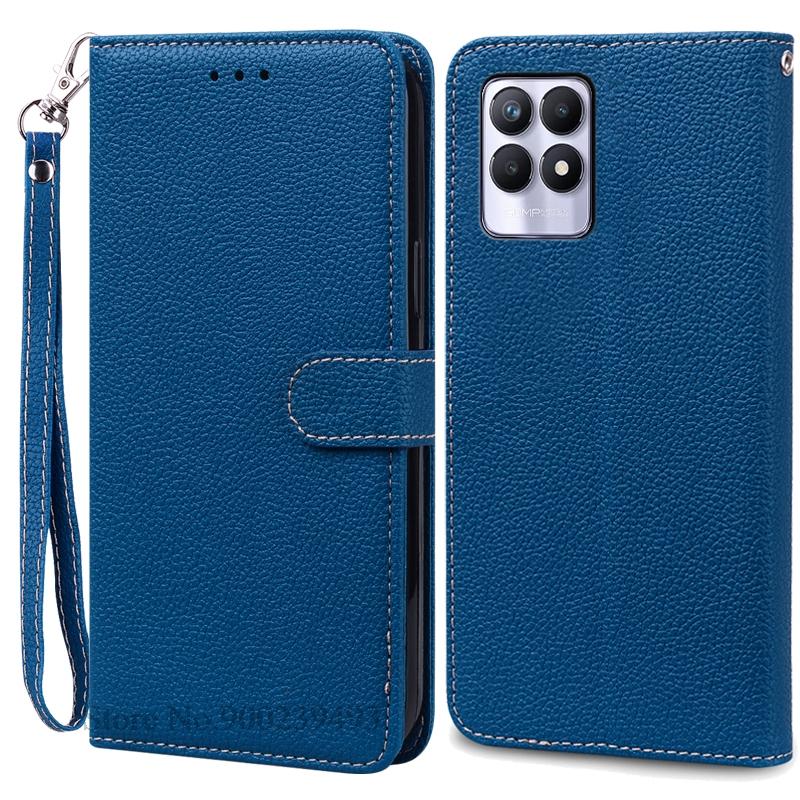Case For Realme 8i Case Soft Silicone Wallet Flip Leather Case For Realme 8i Phone Case Realme 8 I Cover Coque Fundas