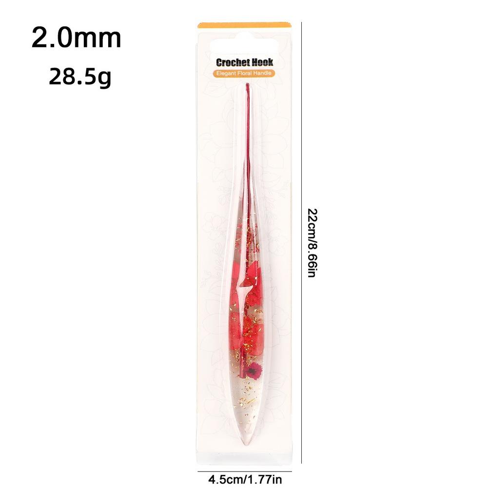 Товары для рукоделия Крючки для вязания Крючок для вязания с эргономичной ручкой из цветочной смолы Нескользящий инструмент для вязания для начинающих, женщин, взрослых