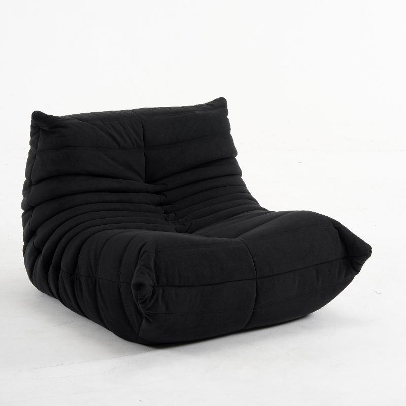 Fuzzy Caterpillar Lazy Sofa: Modern Minimalist Fabric Balcony & Bay Window Lounge Chair