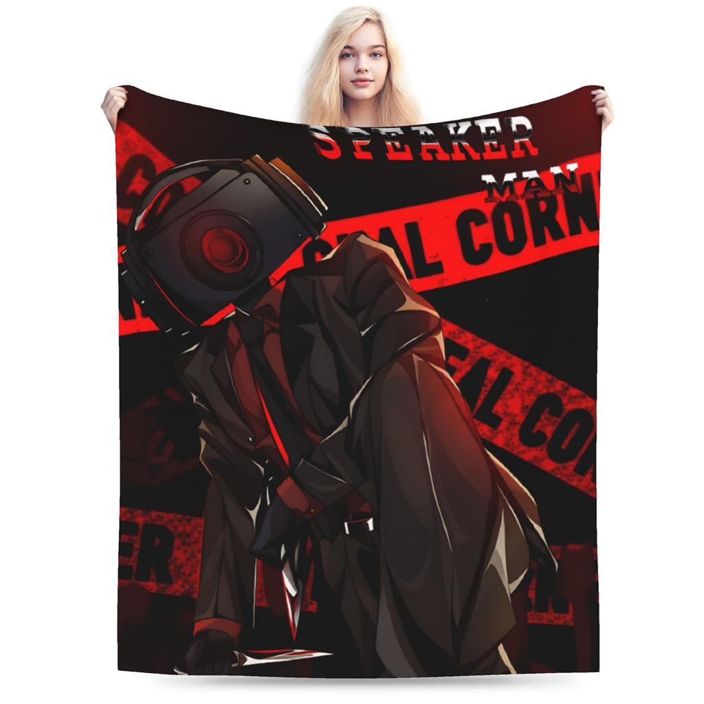 Dark Titan Speakerman Skibidi Toilet Blanket Quality Warm Soft Throw Blanket Winter Boy Girl Home Decor Funny Bedspread