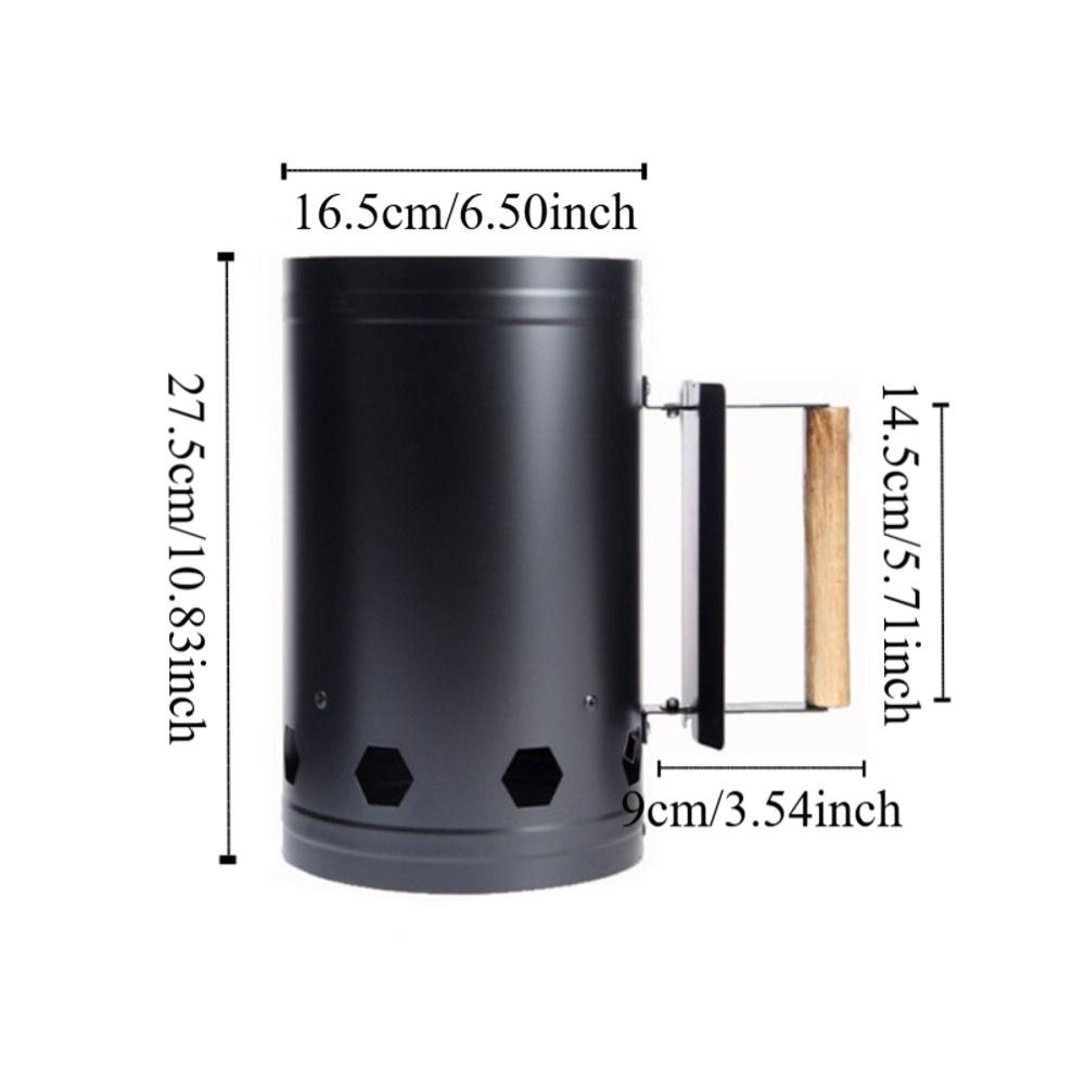 With Handle BBQ Carbon Barrel Stainless Steel Barbecue Stove Ignition Cylinder Outdoor