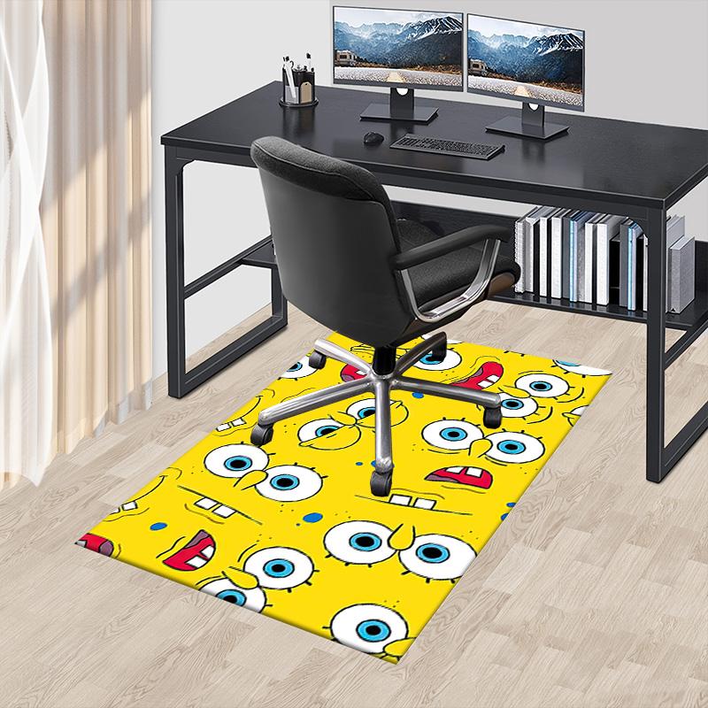 1pc Spongebob Squarepants Carpet for Playroom Bedroom Living Room Sofa Home Decor,kids Game Area Rug Non-slip Floor Mat Y7295
