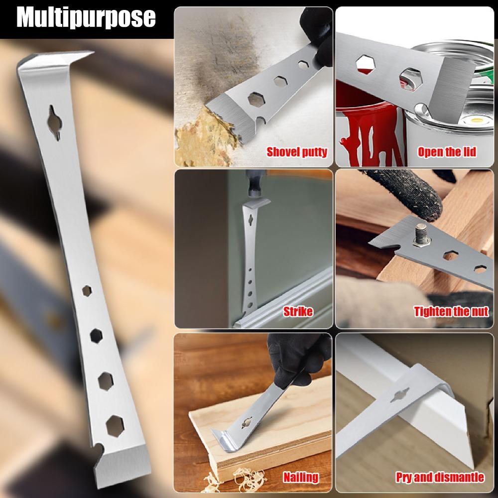 Nail Puller Multifunctional Pry Bar Stainless Steel Pry Bar Scraper Disassembly