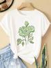 (Asian Size) Letter Trend Cute Women Casual Short Sleeve T  Tee Top Clothing Shirt Fashion Printed Lady Female Graphic T-shirts