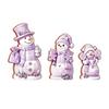 Creative Seasonal Ornaments 3PCS Christmas Snowman Wooden Ornaments, Decorative Cute Festive Figures, Gift for Kids High-definition Printing