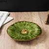Ретро-неправильная керамическая обеденная тарелка в виде листа лотоса, десертная тарелка, тарелка для фруктового салата, тарелки для пасты, специальная посуда для молекулярной еды