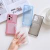 Противоударный прозрачный чехол TPU с отделением для карт для Xiaomi Redmi Note 12 13 Pro 11 10 9 Redmi A3 A2 14C 13C 13 12C 10C Mi 14T 13T 12T Poco M6 F6 X6 X5 Чехол-крышка