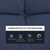4-Piece Seat Cushion Set, 150x50 cm Water-Repellent Chair Cushions with Ties, 10cm Thick Navy Blue
