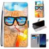 Fashion 3D Painted Pattern Phone Cover Lanyard Flip Leather Case For iPhone Xiaomi Poco Redmi OPPO Realme OnePlus