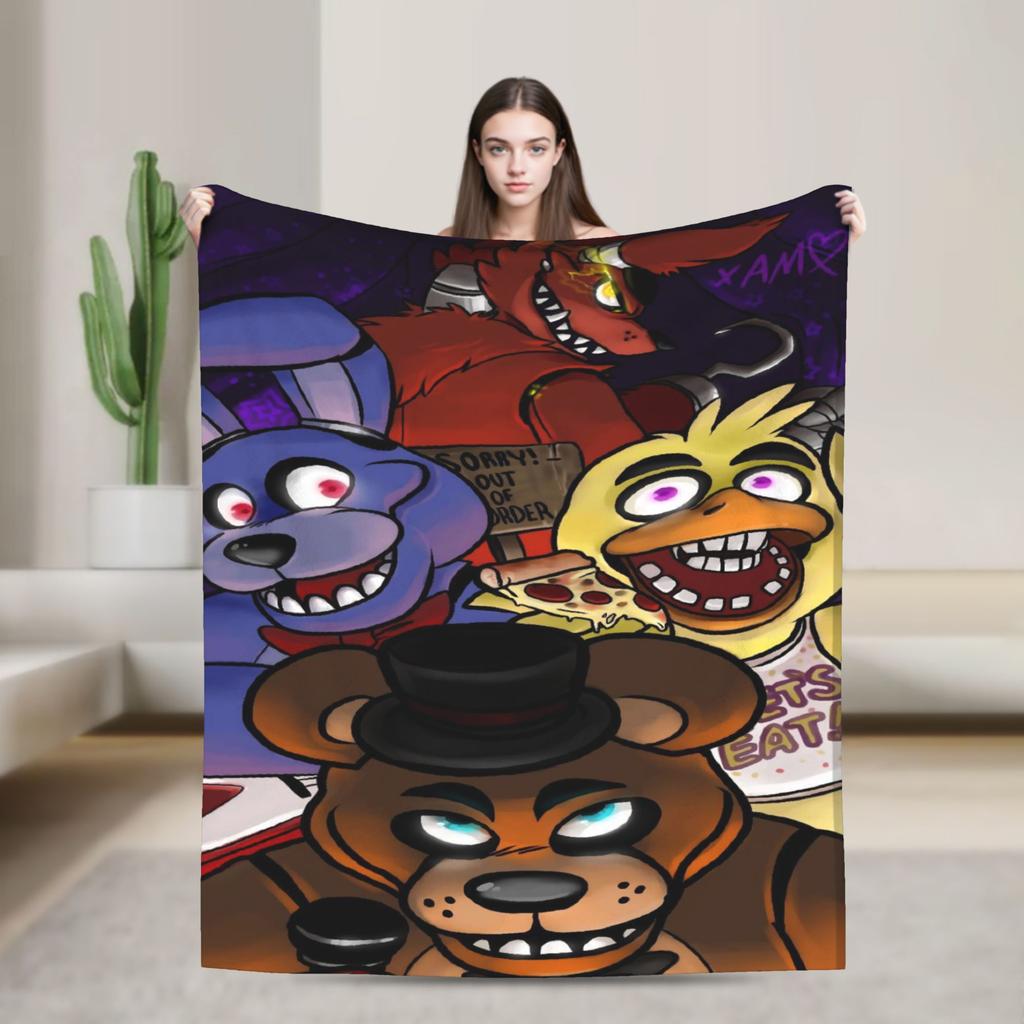 At F-Freddys Blanket Warm Comfortable Plush Bedding Throws For Kids Adult Couch Chair Sofa Bed Flannel Bedspread Bed Cover