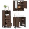 VidaXL Bathroom Furniture Set 3 Pcs Brown Oak, Bathroom Cabinet, Toilet Storage Cabinet, 3301059
