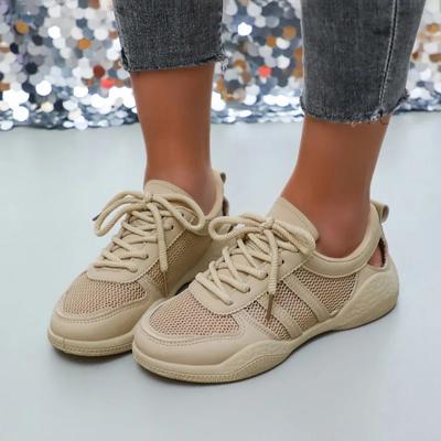 2025 Лето Дышащие и Удобные Туфли-сетка с Пустотами для Женщин Новые Однотонные Повседневные Модные Кроссовки