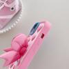 Cute Cartoon 3D Bow-knot Bracket Phone Case for iPhone 11 12 13 14 15 Pro Max 12 Pro 13 Pro 14 Pro Max Anti-drop Soft Silicone Cover