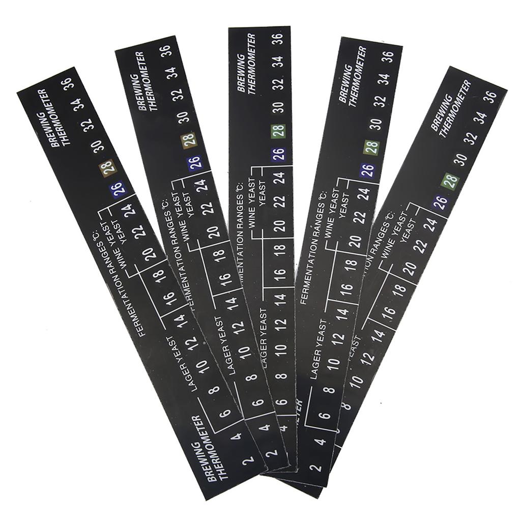 5pcs Stick On Brewing Thermometer Adhesive LCD Thermometer Sticker for Homebrew Beer