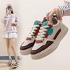 Spring and Autumn White Shoes Korean Version Ins Female Students Height Increase Thick Bottom Sports Shoes Casual Shoes