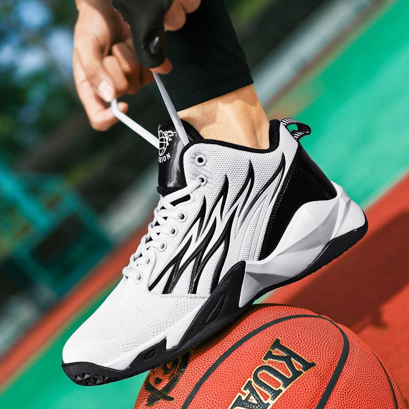Новые баскетбольные кроссовки для мужчин, дышащие, амортизирующие, нескользящие, уличная спортивная обувь, спортивные баскетбольные кроссовки для тренировок в тренажерном зале, женские