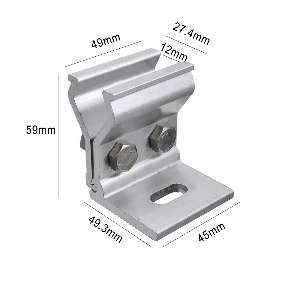 1/4 шт. Держатель солнечной панели Фиксирующий зажим Монтажный кронштейн Крепление для черепицы Фотоэлектрическая система солнечной энергии Опоры Фиксирующий зажим