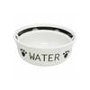 Mangeoire en céramique - TRIXIE - 0,6 l - ø 15 cm - Blanc/Noir - Pour chiens et chats - Taille unique
