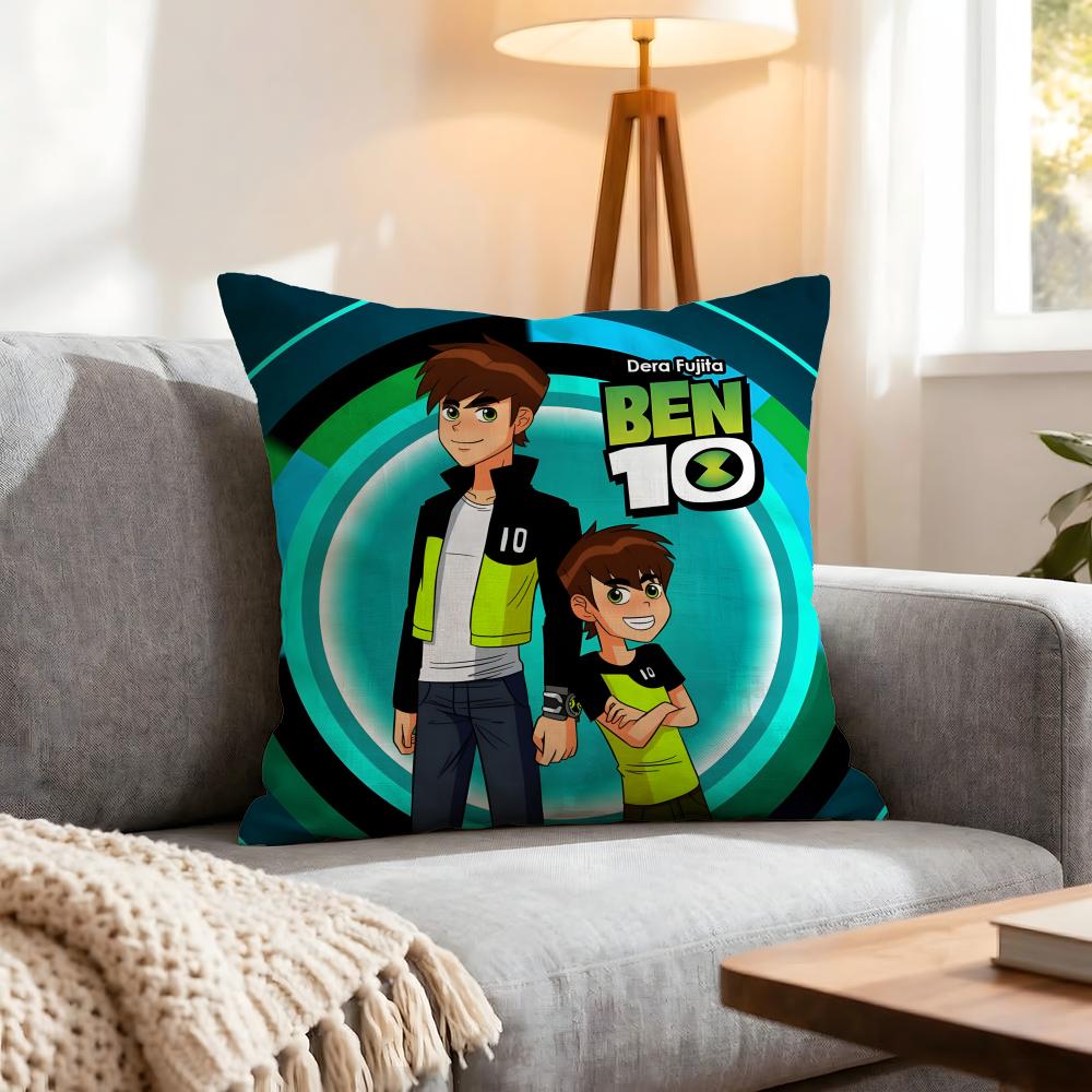 Cartoon Ben 10 Ultimate Alien Cushion Cover 1Pcs Decorative Covers Soft Cushion Case For Sofa Couchdecor 40X40 45X45 Pillowcases