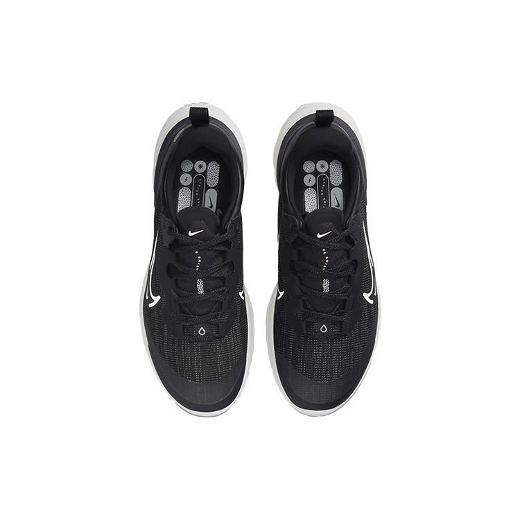 Nike React Miler 2 Shield Черно-белые женские кроссовки Off-Noir Светло-дымчато-серый платиновый оттенок DC4066-001