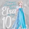 Frozen Childrens/Kids Bright Like Elsa Heather 10th Birthday Pullover Hoodie