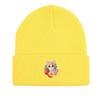 Cat Fruit Print Knitted Hat Beanie, Man Cap Elastic Candy Color Trendy Pompom Beanies Knit Cap Beanie