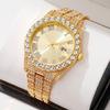 2025 Watch Men's Personality Hip Hop Style Roman Diamond Quartz Watch Men