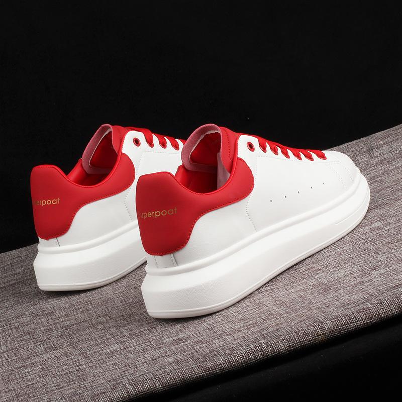 White Shoes for Men Thick Soles for Men Skateboard Shoes for Lovers Casual Sports Shoes for Men Light Travel Shoes