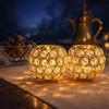 Набор из 2 х Хрустальных подсвечников-свечей типа "tea light" - Декоративные items для Пуджи Дия для дома Рождественский Подарок на Дивали Латунный Предмет для Пуджи Уникальный Подарок на Рождество Дивали