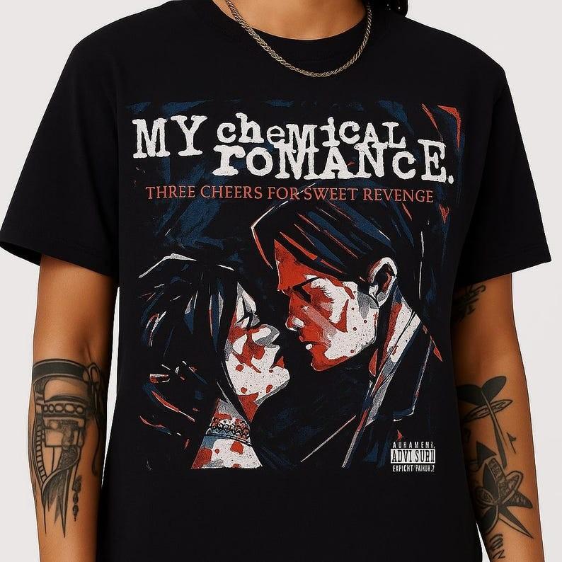 Футболка My Chemical Romance Three Cheers for Sweet Revenge MCR 2000-х Рок Унисекс Футболка