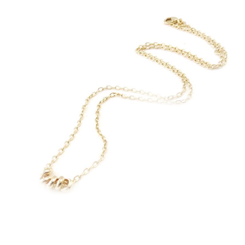 Les Trésors De Lily [J0079] - Позолоченное колье «Хореография» - 15x4 мм